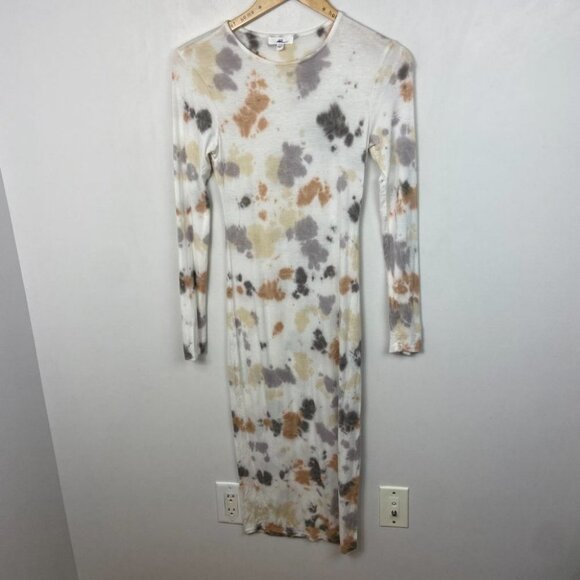 NEW Nordstrom BP Tie Dye Midi Dress Long Sleeves Knit Size XXS 2020 Boho Hippie - Picture 7 of 16